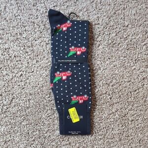 Chaps Red and Blue Dress Socks with Playful Pattern